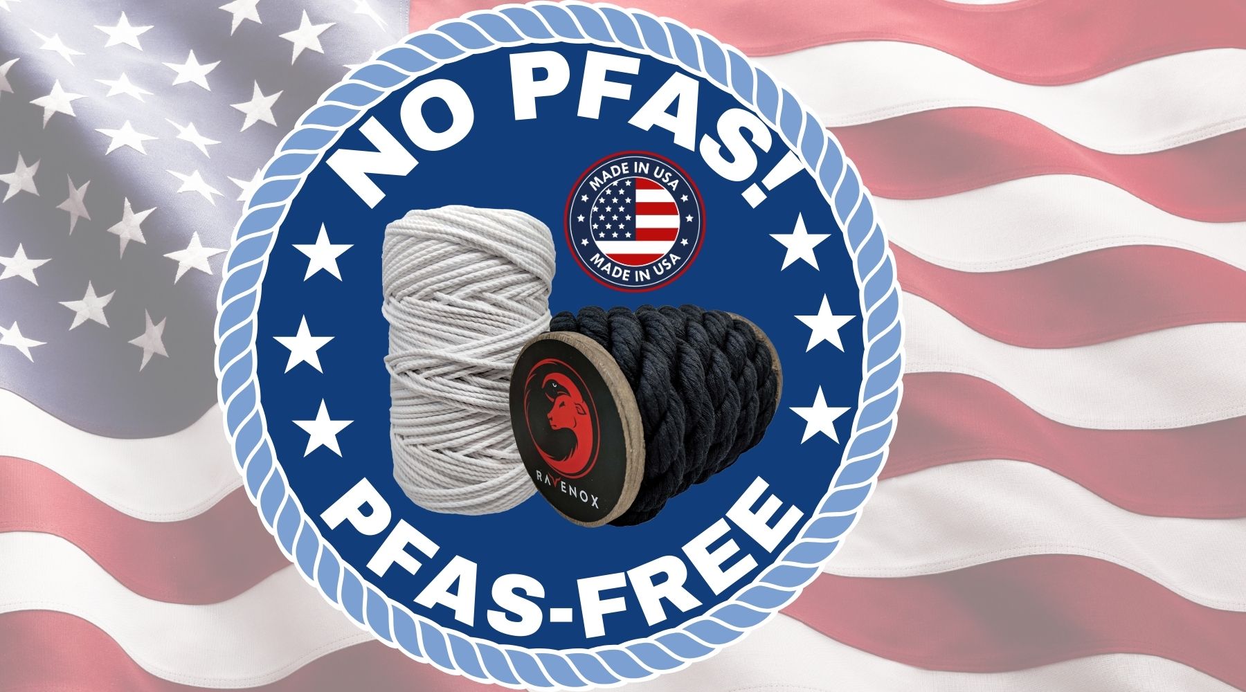 PFASFree Twisted Polyester Rope 100 Made in USA Ravenox