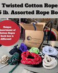 A box of assorted Ravenox Cotton Ropes in various vibrant colors and sizes, offering a world of possibilities for creative crafts, décor, and DIY projects. (6769621991624)