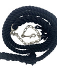 Ravenox Handmade Cotton Rope Horse Lead with Chain Black (1806013268058)