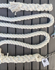 Ravenox Handmade 100 Cotton Rope Horse Lead with Chain Natural White (1806013268058)