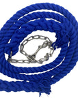 Ravenox Handmade Cotton Rope Horse Lead with Chain Royal Blue (1806013268058)
