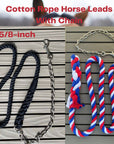 Handmade Cotton Horse Lead with Chain (1806013268058)