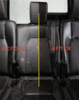 Before and after image showing the transformative effect of Leather Honey products on leather, with the left side depicting worn leather and the right side showing the same leather rejuvenated and conditioned. (8287935725805)