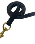 Swatch image showcasing the Ravenox leather horse lead in a rich black color (8213561540845)