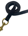 Swatch image showcasing the Ravenox leather horse lead in a rich black color (8213561540845)