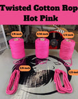 Bright and bold Ravenox Hot Pink Cotton Rope, adding a vibrant pop of color, ideal for creative DIY projects, crafts, and unique home décor. (3712562305)