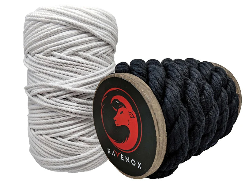 Ravenox White Twisted Polyester Ropes | for Sailing and Boating Sample Pack / Sample Pack