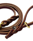 6 FT Braided Leather Dog Leash (7749496832237)