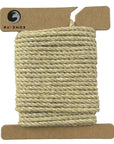 Neutral Tan Ravenox Macrame Cord in 2mm & 3mm three-strand twist, displayed on a cardboard disk, highlighting the cord's natural color and versatility. (7473000906989)
