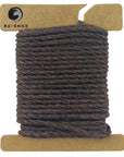 Ravenox Chocolate Brown Three Strand Twisted Cotton Cord in 1/8-inch and 3/16-inch diameters, coiled on a cardboard disk to feature the cord's rich, warm tone. (3846903873)