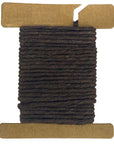 Luxurious Chocolate Ravenox Macrame Cord in 2mm & 3mm single strands, neatly wound on a cardboard disk, exemplifying the rich brown color and texture. (8357472698605)