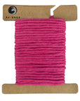 Vivid strip of Ravenox Hot Pink Cotton Whipping Twine on a card, striking and sturdy for crafty rope applications. (8431823257837)