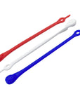 Red, white, and blue No Tie Silicone Shoelaces - Patriotic and stylish shoe accessory. (8198507823341)