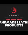 Video of an Amish craftsman expertly working in a leather shop, creating the Ravenox Multifunctional Leather Dog Leash with solid brass hardware, highlighting the traditional techniques of hand-cutting, edging, and finishing that make this 8-in-1 dog leash durable and reliable.
