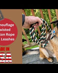Correa de perro de cuerda de algodón retorcida hecha a mano