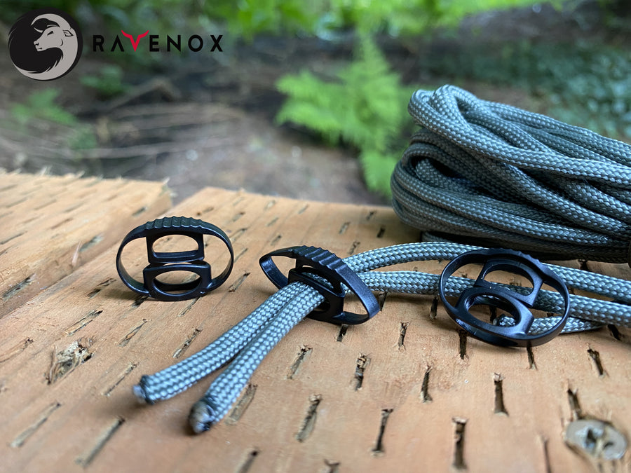 Ravenox Black CSL Cord Locks for 550 Paracord Projects COVID-19 Face Masks Bungee Cord (4297898817)