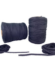 100% Natural Black Macramé Cotton Cord 3mm x 109 Yard Craft Cord for DIY Crafts Knitting Plant Hangers Yard Twine String Cord Colored Cotton Rope Christmas Wedding Décor (7471347957997)