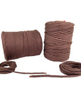 100% Natural Brown Macramé Cotton Cord 3mm x 109 Yard Craft Cord for DIY Crafts Knitting Plant Hangers Yard Twine String Cord Colored Cotton Rope Christmas Wedding Décor (7472510402797)