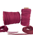 100% Natural Burgundy Macramé Cotton Cord 3mm x 109 Yard Craft Cord for DIY Crafts Knitting Plant Hangers Yard Twine String Cord Colored Cotton Rope Christmas Wedding Décor (7472482189549)