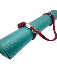 Ravenox Adjustable Yoga Mat Carrier | Cotton Tote for Pilate’s and Yoga Burgundy (7469718307053)
