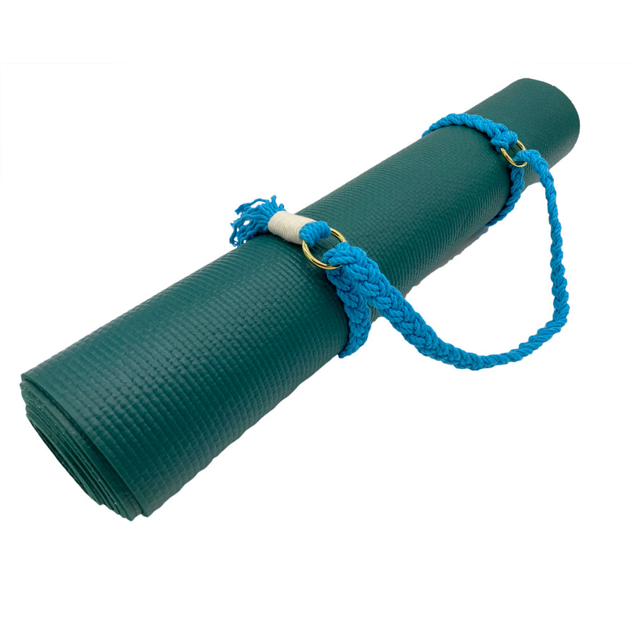 Ravenox Adjustable Yoga Mat Carrier | Cotton Tote for Pilate’s and Yoga Turquoise (7469718307053)