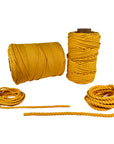 100% Natural Golden Yellow Macramé Cotton Cord 3mm x 109 Yard Craft Cord for DIY Crafts Knitting Plant Hangers Yard Twine String Cord Colored Cotton Rope Christmas Wedding Décor (7472525410541)