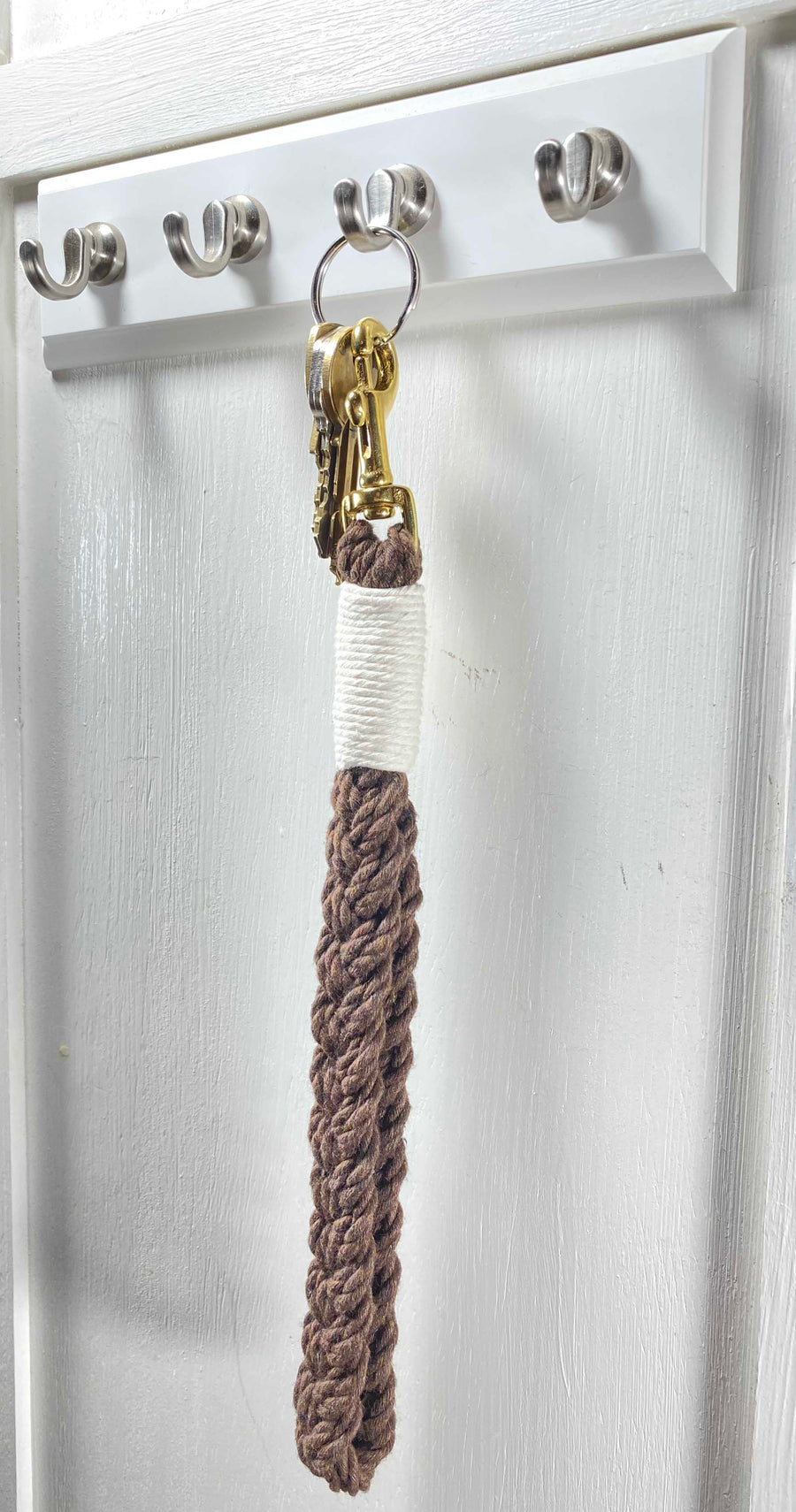 Ravenox Nautical Wristlet Keychains - Cotton Color Brown (7104521208008)