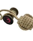 Ravenox dog toys tug chew dental hygiene fetch training knotted twisted hemp rope balls pet - Tan (7105505886408)