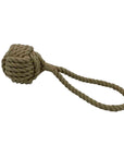 Ravenox dog toys tug chew dental hygiene fetch training knotted twisted hemp rope balls pet - Tan (7105505886408)