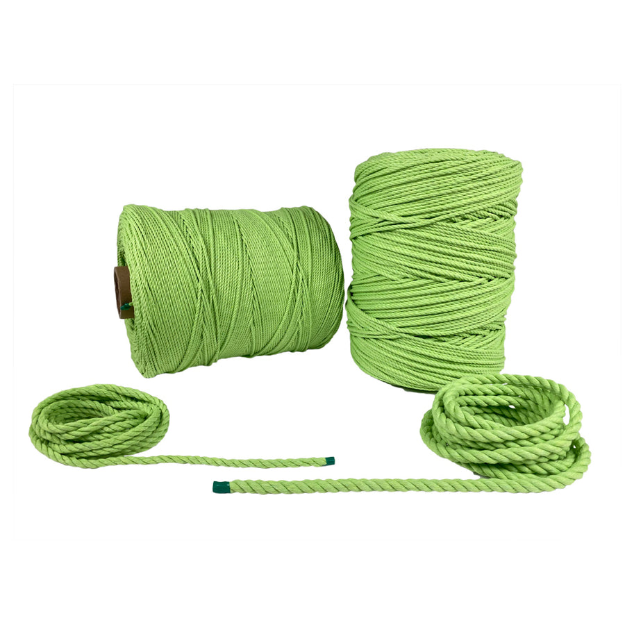 100% Natural Lime Green Macramé Cotton Cord 3mm x 109 Yard Craft Cord for DIY Crafts Knitting Plant Hangers Yard Twine String Cord Colored Cotton Rope Christmas Wedding Décor (7472676700397)