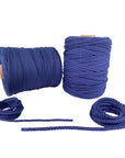 100% Natural Navy Blue Macramé Cotton Cord 3mm x 109 Yard Craft Cord for DIY Crafts Knitting Plant Hangers Yard Twine String Cord Colored Cotton Rope Christmas Wedding Décor (7472708976877)