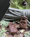 Ravenox Brown Colored cord lock toggles toggle stoppers for shoes drawstrings cord cordage rope cords ropes (1308704705)