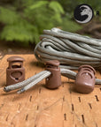 Ravenox Brown Colored cord lock toggles toggle stoppers for shoes drawstrings cord cordage rope cords ropes (1308704705)