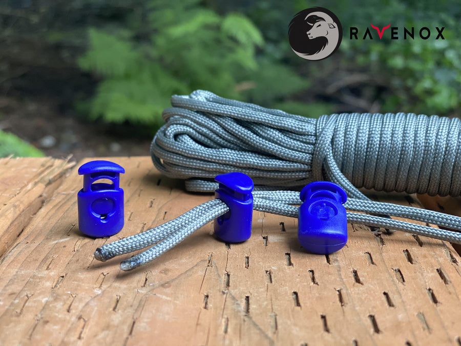 Ravenox Cobalt Blue Colored cord lock toggles toggle stoppers for shoes drawstrings cord cordage rope cords ropes (1309953793)