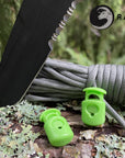 Ravenox Lime Green Colored cord lock toggles toggle stoppers for shoes drawstrings cord cordage rope cords ropes (1326801153)