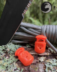 Ravenox Blaze Orange Colored cord lock toggles toggle stoppers for shoes drawstrings cord cordage rope cords ropes (1307288001)