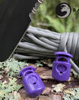 Ravenox Purple Colored cord lock toggles toggle stoppers for shoes drawstrings cord cordage rope cords ropes (1326951553)