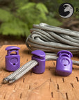 Ravenox Purple Colored cord lock toggles toggle stoppers for shoes drawstrings cord cordage rope cords ropes (1326951553)