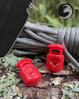 Ravenox Red Colored cord lock toggles toggle stoppers for shoes drawstrings cord cordage rope cords ropes (1326995777)