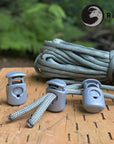 Ravenox Silver Colored cord lock toggles toggle stoppers for shoes drawstrings cord cordage rope cords ropes (1327166465)