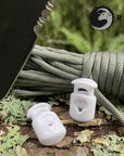 Ravenox White colored cord lock toggles toggle stoppers for shoes drawstrings cord cordage rope cords ropes (1327581953)