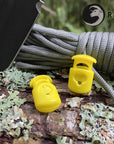 Ravenox Yellow Colored cord lock toggles toggle stoppers for shoes drawstrings cord cordage rope cords ropes (1327617409)