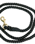 Cotton Lead Ropes & Lead Lines - Black Rope (4455671201882)
