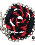 Handmade Cotton Dog Leash with Chain (4459557486682)