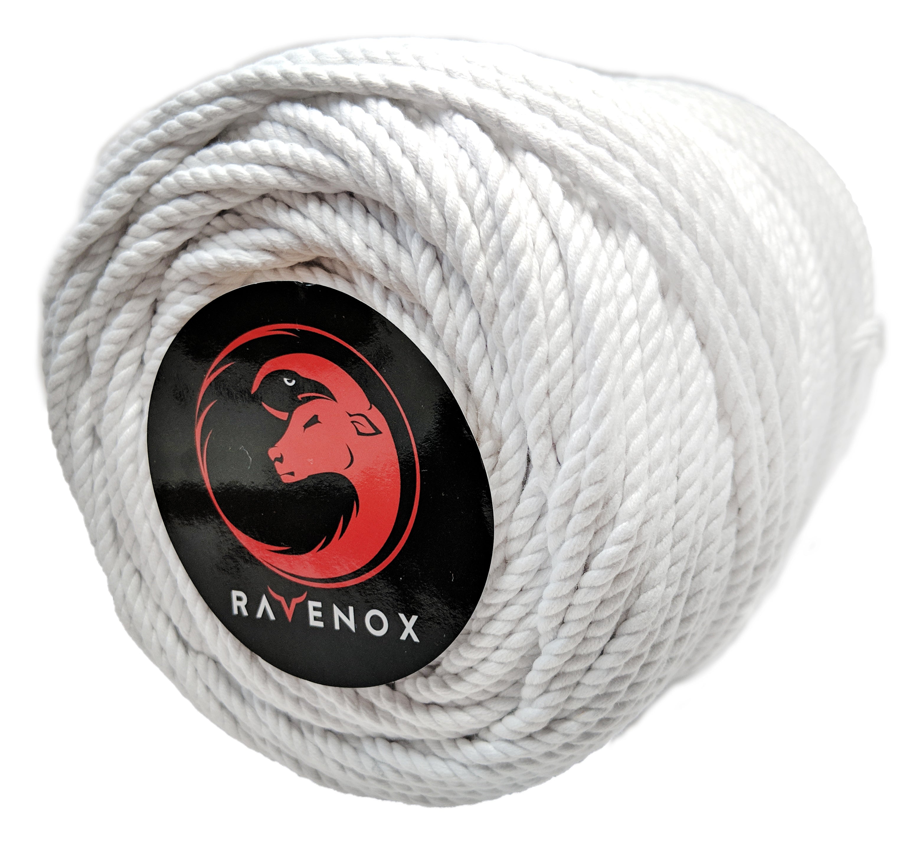 2mm White Cotton String for Crafts, Gift Wrapping, Macrame (200 Yards)