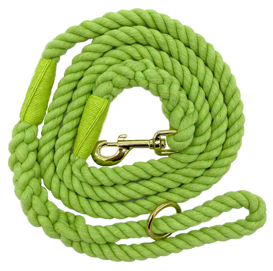 Ravenox Twisted Cotton Rope Dog Leash Walking Dogs Lead Lines Puppies Training Lime Green (6132388659400)