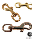 Ravenox 3-8-inch swivel bolt snaps brass plated, nickel plated and solid brass (1903944237146)