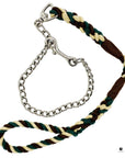 Handmade Cotton Dog Leash with Chain (4459557486682)