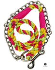 Handmade Cotton Dog Leash with Chain (4459557486682)