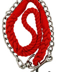 Handmade Cotton Dog Leash with Chain (4459557486682)